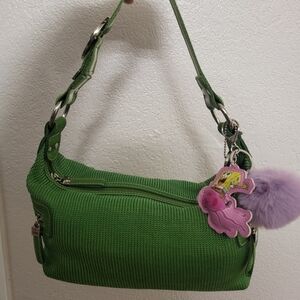The SAK Green Knit Hobo Shoulder Bag